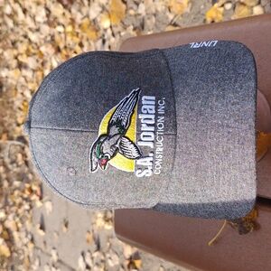 S.A. Jordan Construction Inc. Embroidered Snapback Hat Cap Gray White Yellow